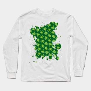 Leaf Pattern Long Sleeve T-Shirt